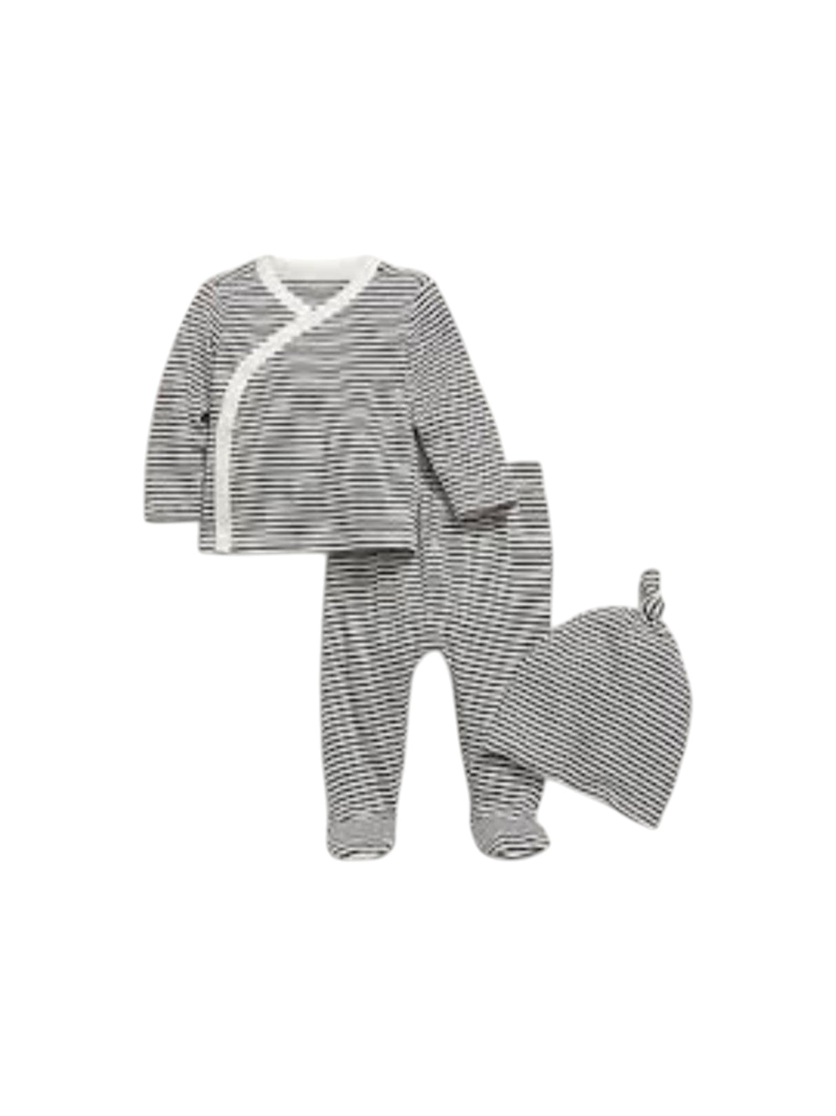 Image for Kids Boy's Striped Sleepwear Set,Black/White