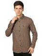 Image for Men's Plaid Dress Shirt,Brown