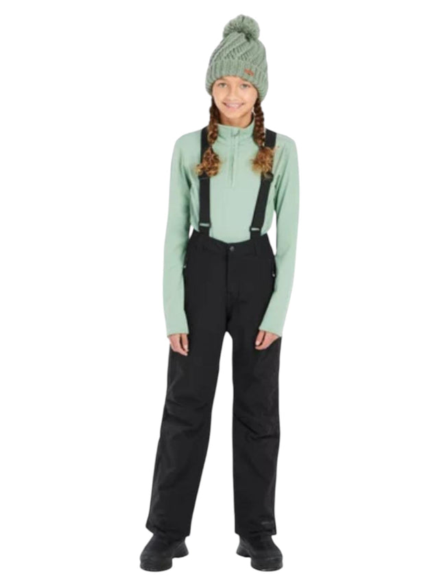 Image for Kids Girl's Quilted Snow Jumpsuit,Black