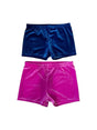 Image for Kids Girl's Plain Velour Short Set 2Pieces,Pink/Navy
