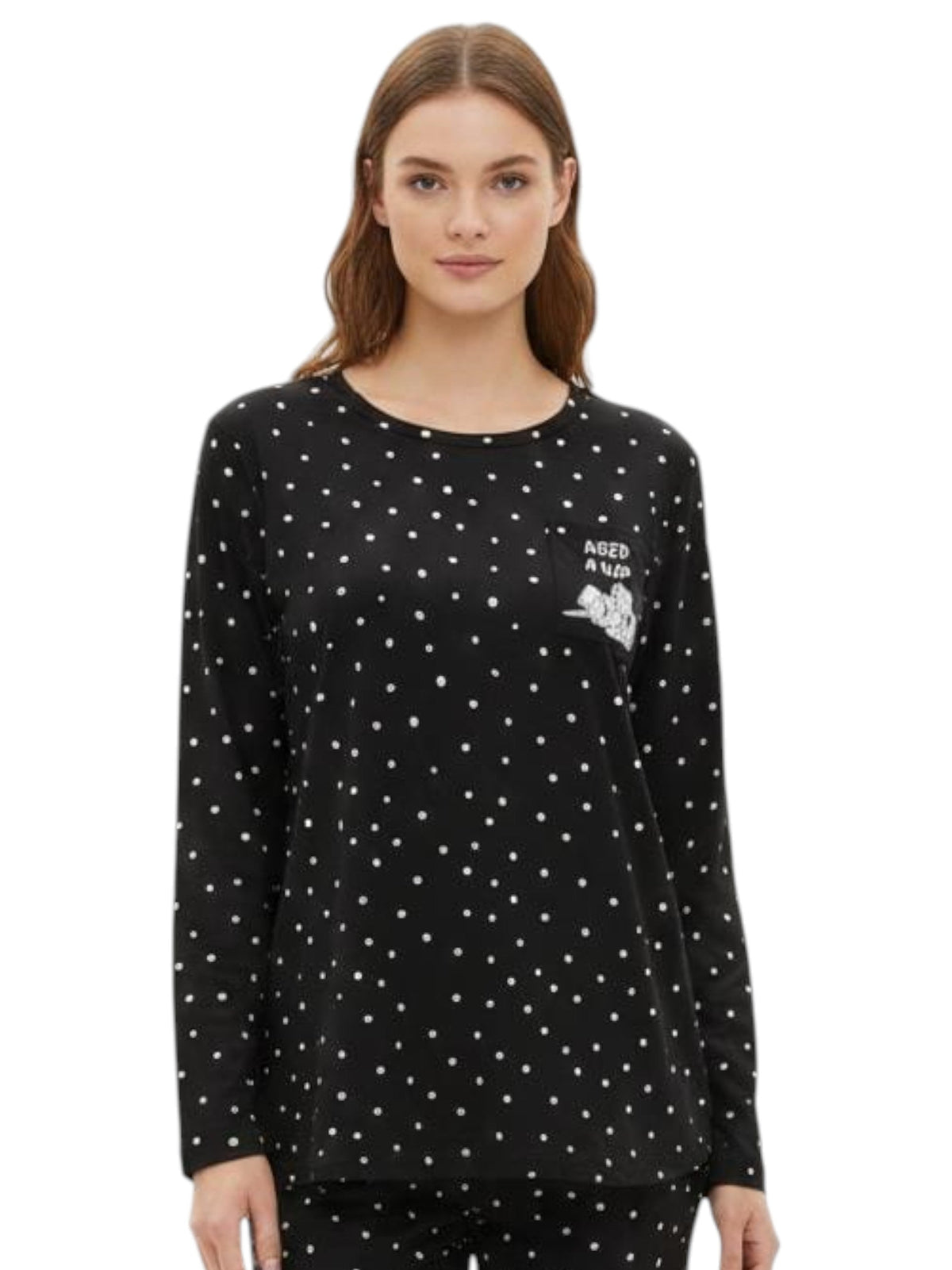 Image for Women's Dotted Top,Black