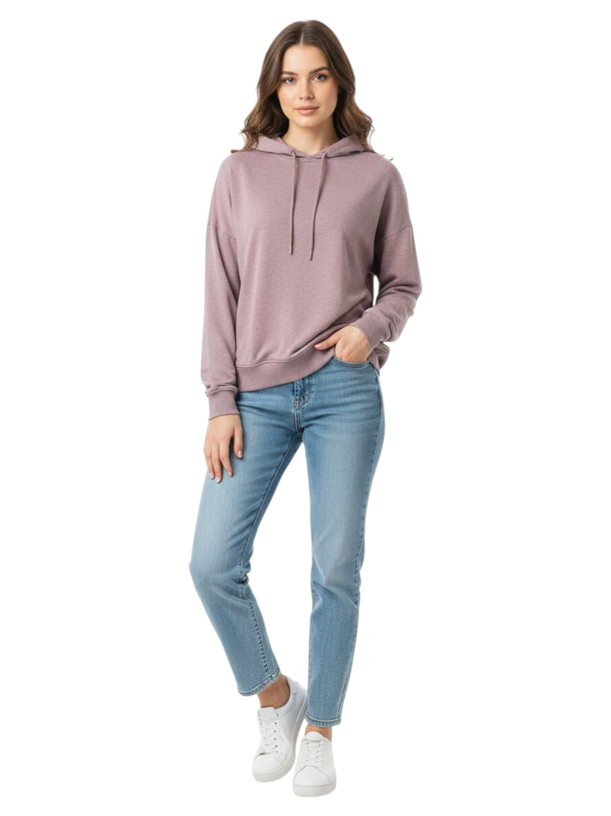 Image for Women's Plain Hoodie,Dusty Purple