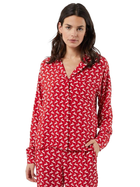 Image for Women's Printed Chemise,Red