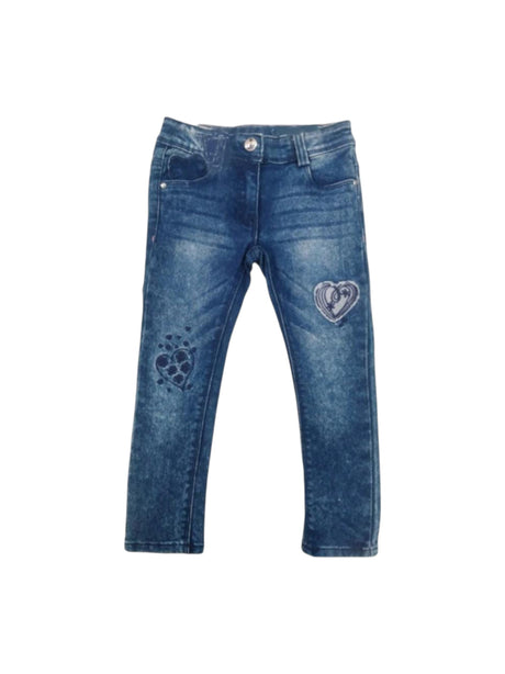 Image for Kids Girl's Embroidered Jeans,Blue
