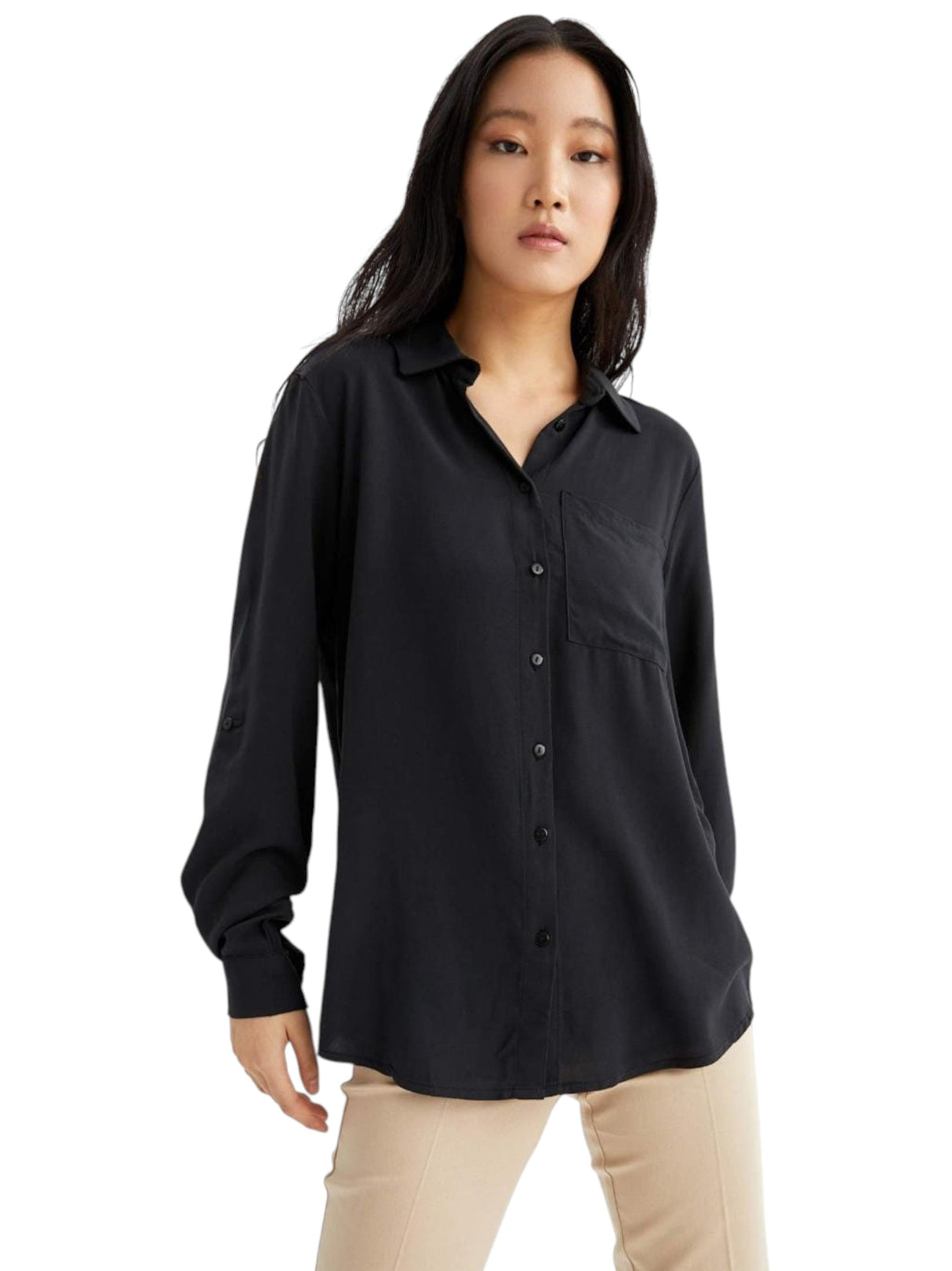 Image for Women's Plain Chemise,Black