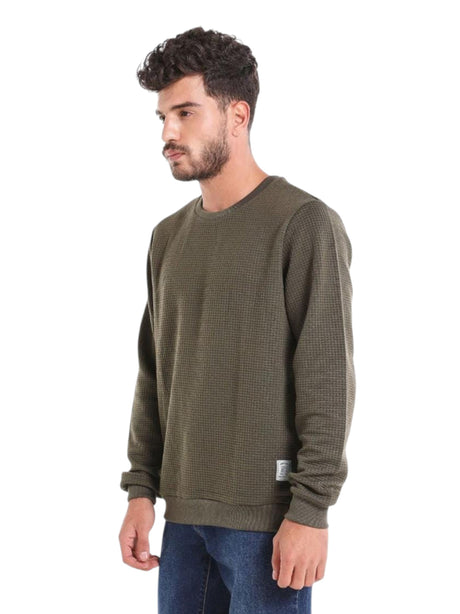 Image for Men's Textured Sweates,Olive