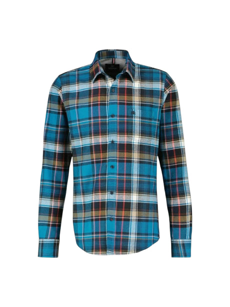Image for Men's Plaid Dress Shirt,Blue