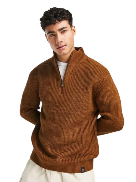 Image for Men's Knitted Sweaters,Brown