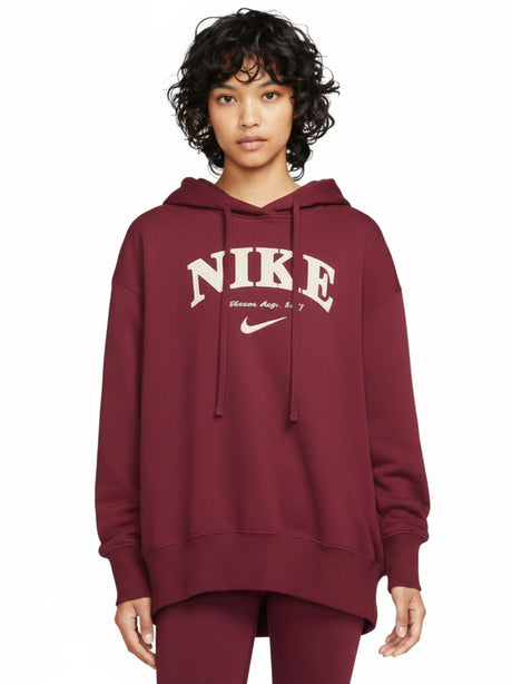 Image for Women's Brand Logo printed Hoodie,Burgundy