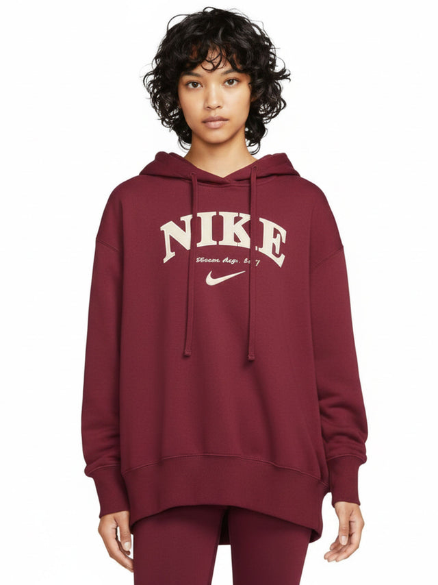 Image for Women's Brand Logo printed Hoodie,Burgundy