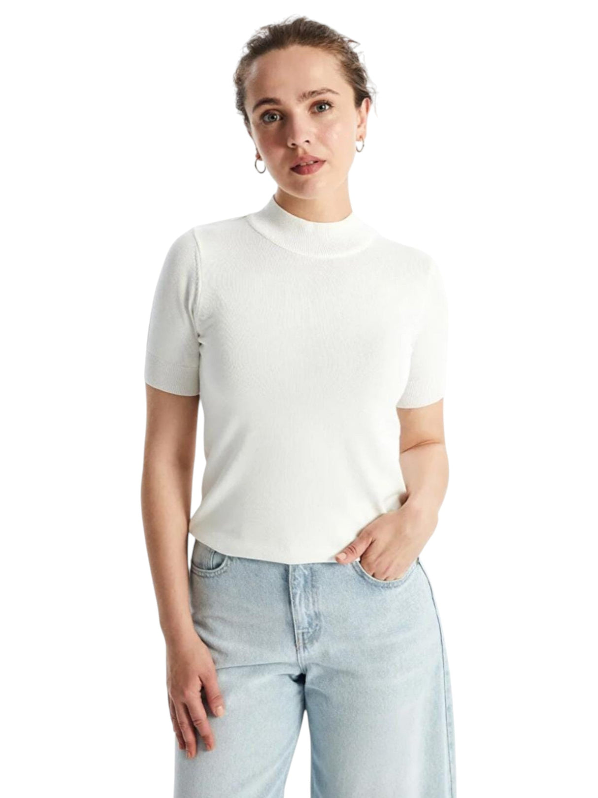 Image for Women's Ribbed Top,White