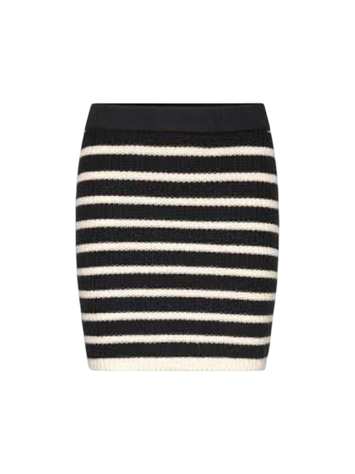 Image for Women's Striped Knitted Skirt,Black/White