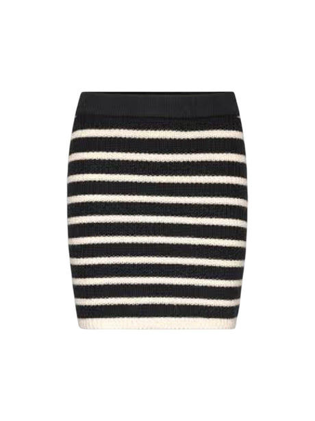 Image for Women's Striped Knitted Skirt,Black/White