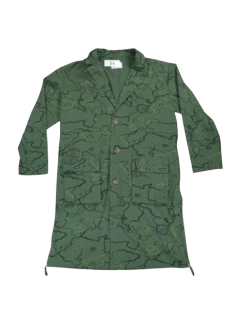 Image for Men's Graphic Printed Coat,Green