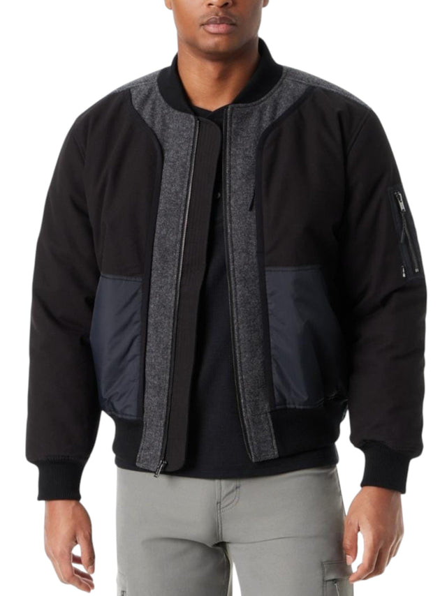 Image for Men's Colorblocked Jacket,Black /Grey