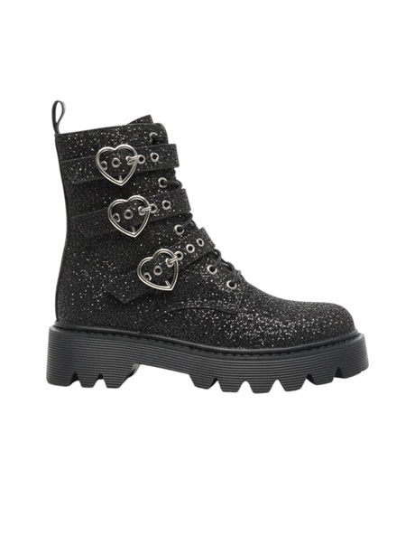 Image for Women's Glitter Ankle Boots,Black