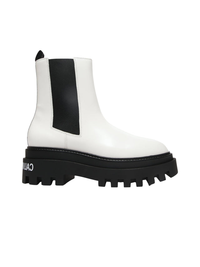 Image for Women's Colorblocked Ankle Boots,White/Black