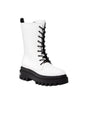 Image for Women's Colorblocked Ankle Boots,White/Black