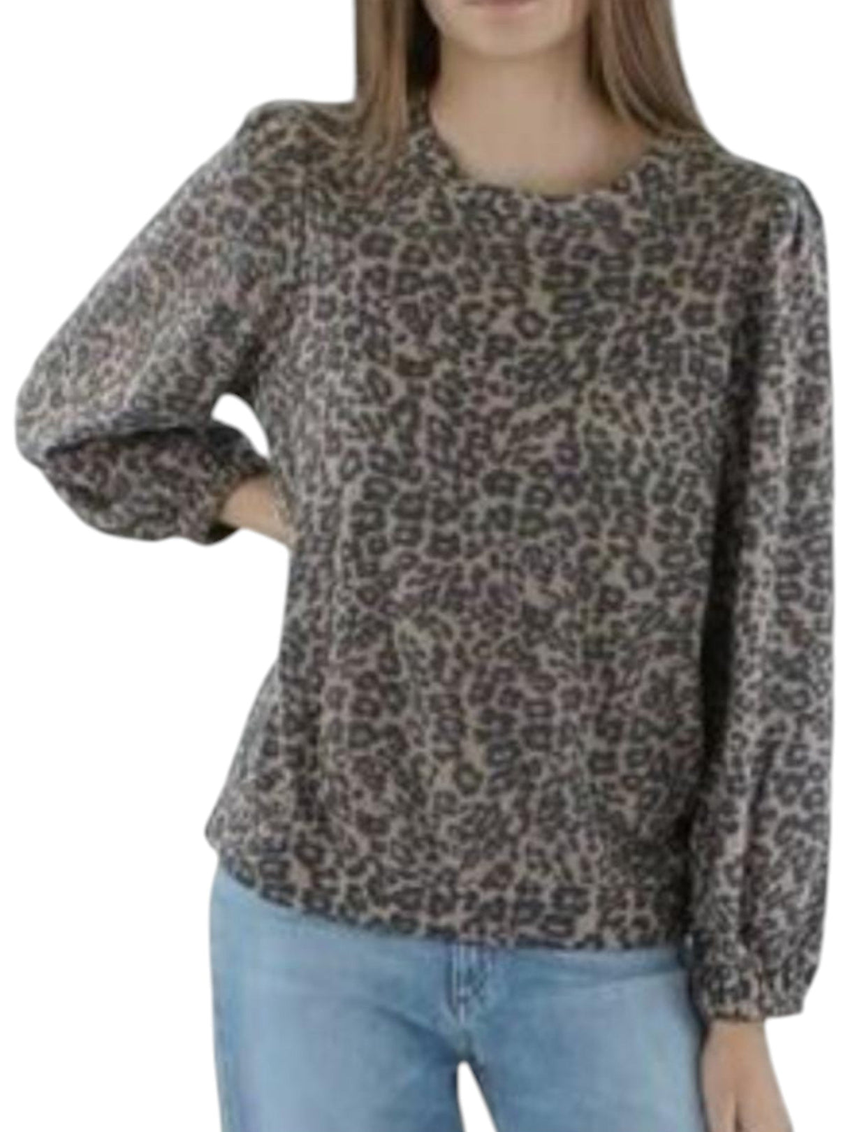 Image for Women's Leo Pard Printed Top,Multi