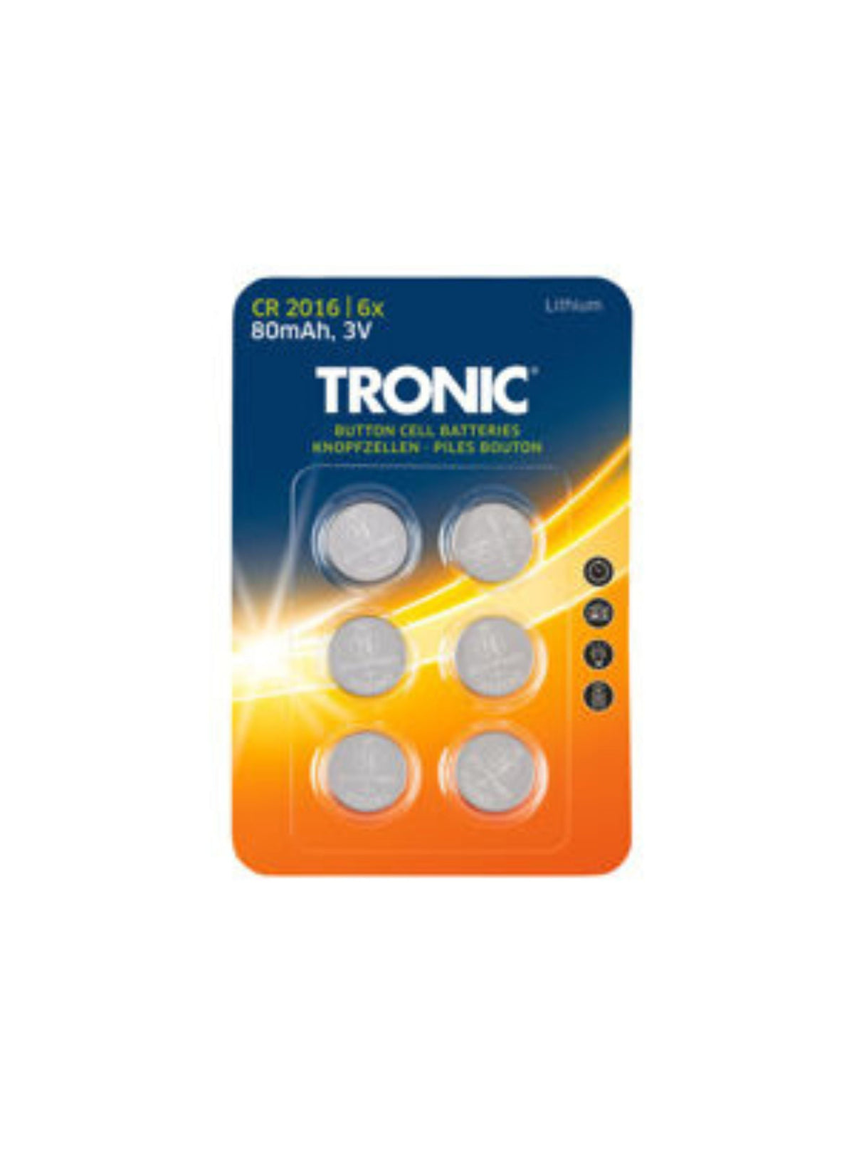Image for Button Cell Batteries (Lithium Cr2016)