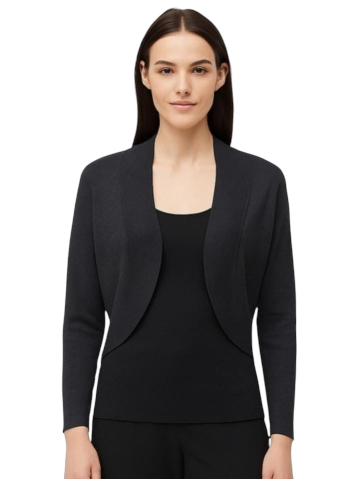 Image for Women's Plain Solid Cardigan,Black