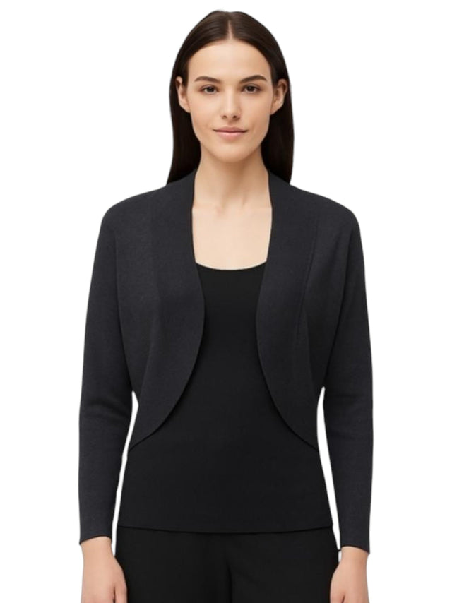 Image for Women's Plain Solid Cardigan,Black