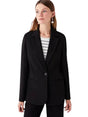 Image for Women's Plain Solid Blazer,Black