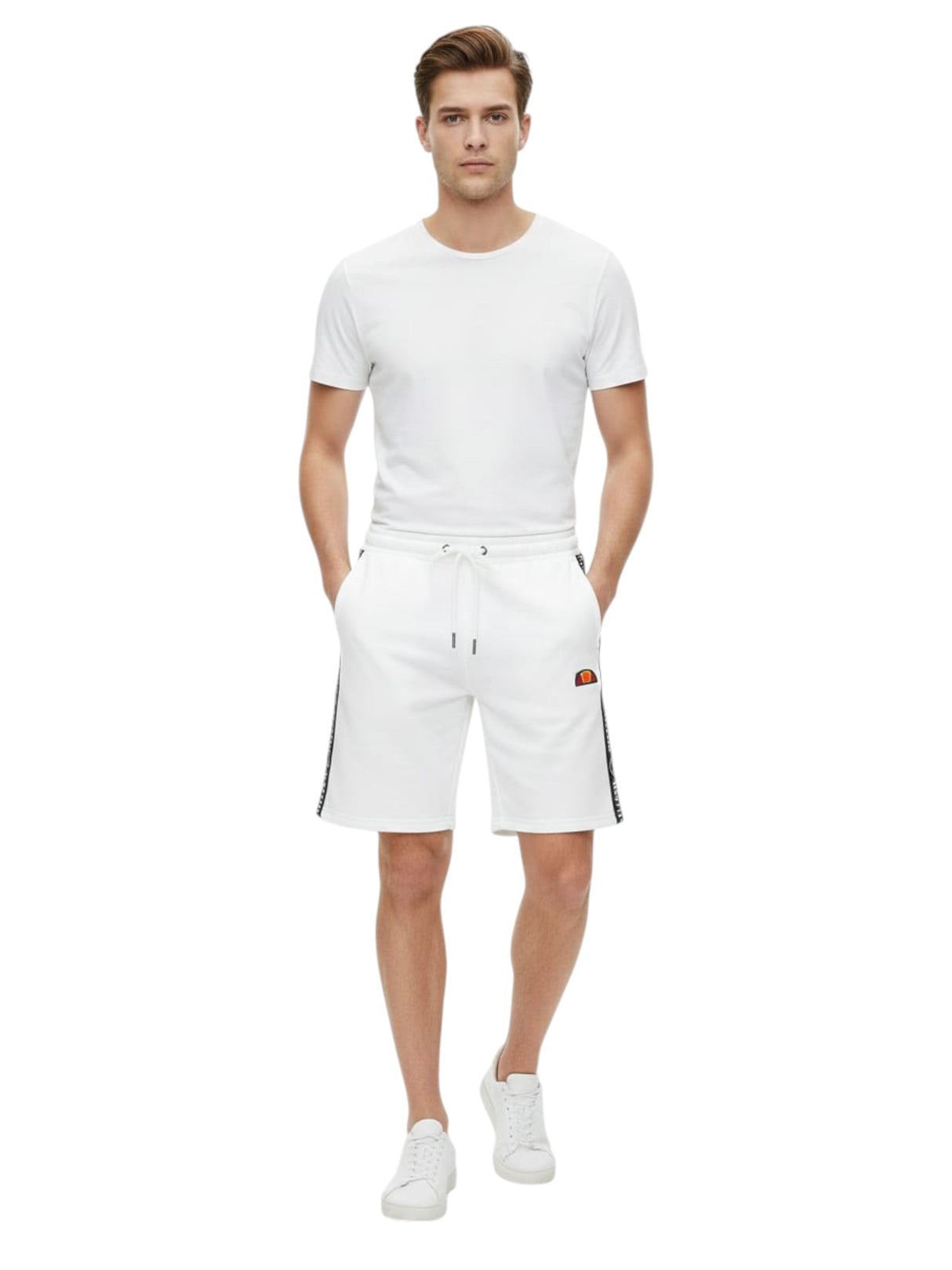 Image for Men's Brand Logo Printed Short,White