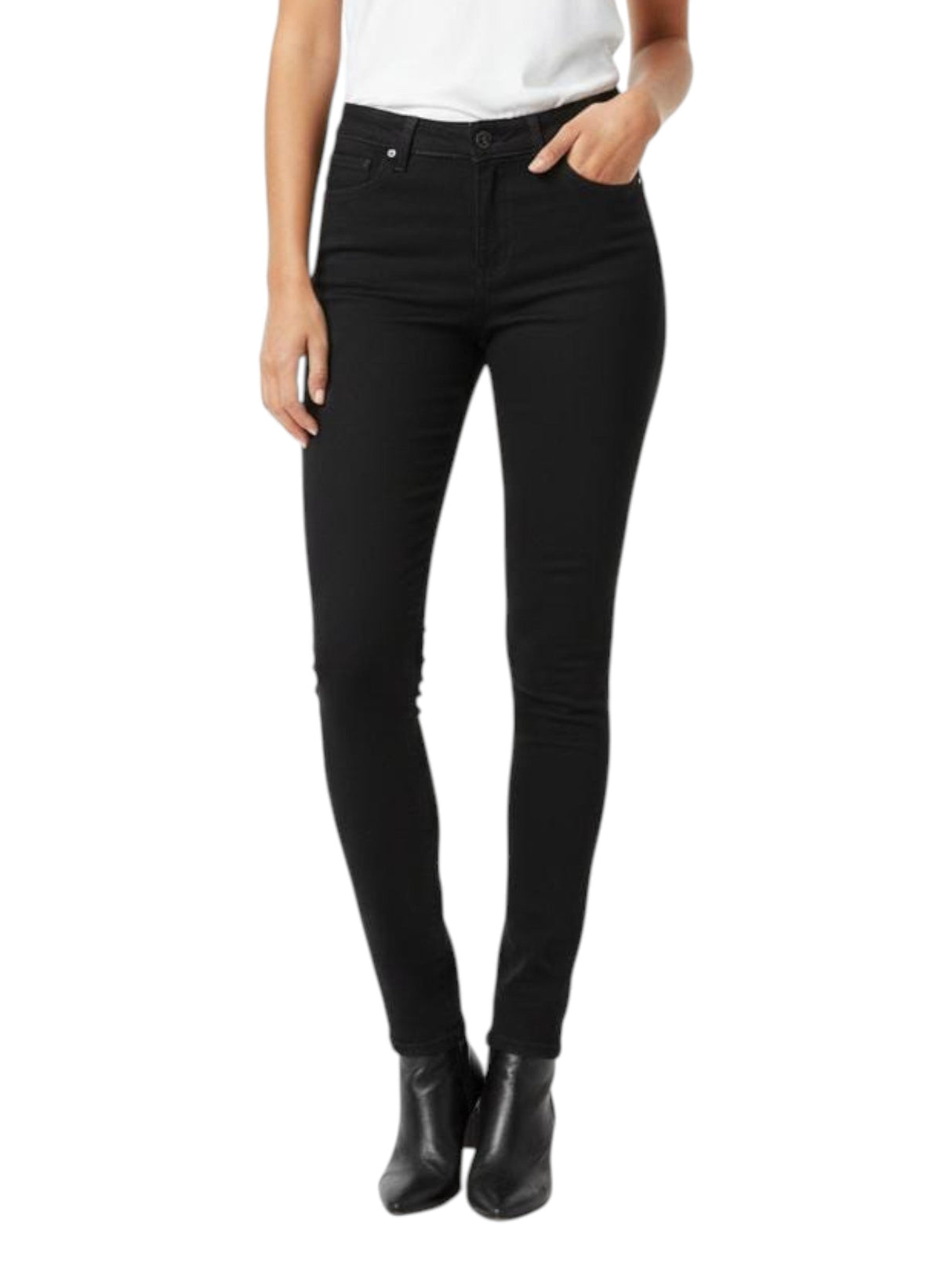 Image for Women's Plain Solid Jeans,Black