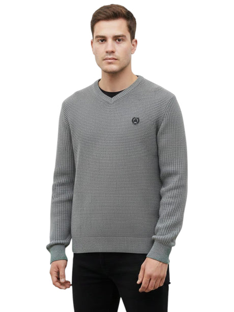 Image for Men's Textured Sweates,Light Grey