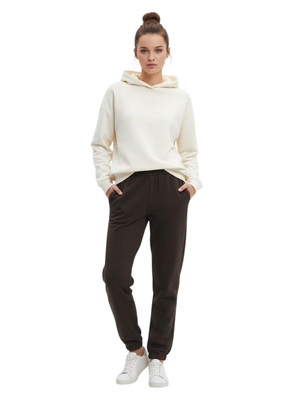 Image for Women's Plain Casual Pant,Brown