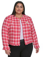 Image for Women's Colorblocked Textured Jacket,Multi