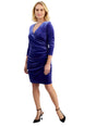 Image for Women's Plain Velour Dress,Mauve