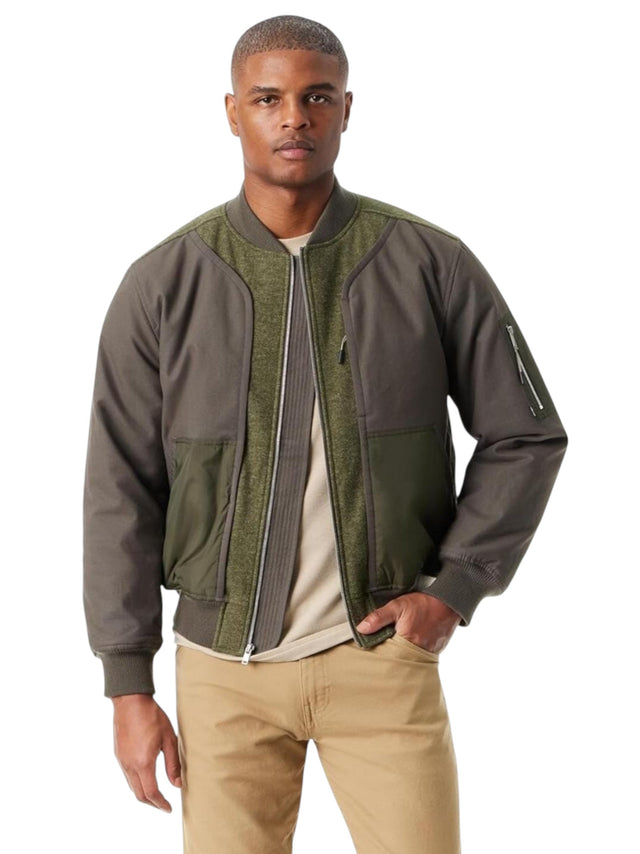 Image for Men's Quilted Jacket,Olive