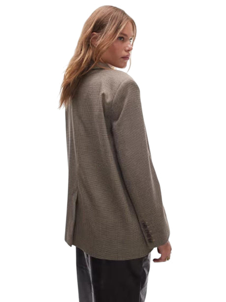 Image for Women's Textured Blazer,Brown