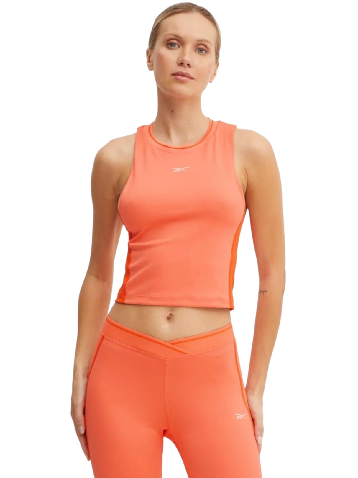 Image for Women's Plain Sport Crop Top,Orange