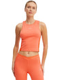 Image for Women's Plain Sport Crop Top,Orange