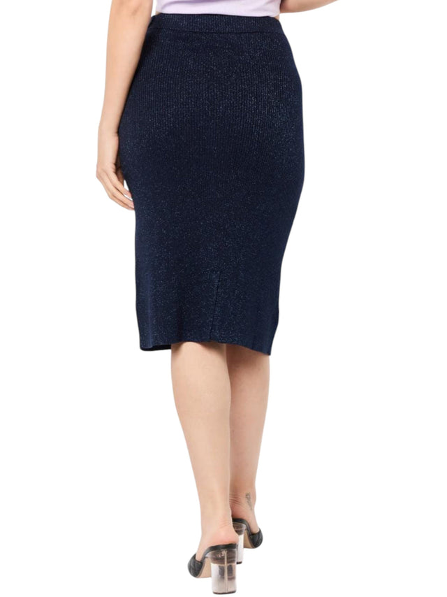 Image for Women's Shiny Skirt,Indigo