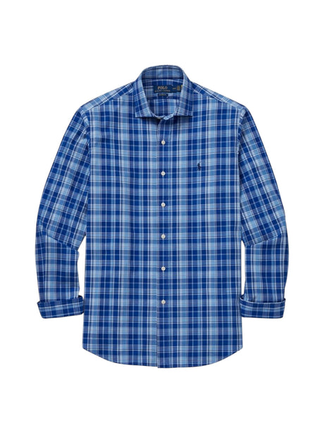 Image for Men's Plaid Dress Shirt,Blue