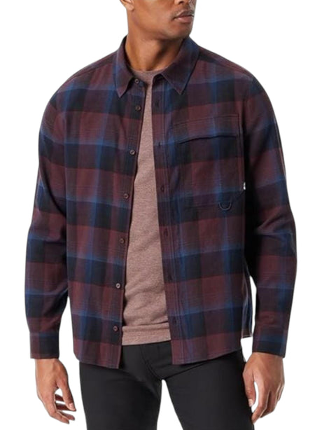 Image for Men's Plaid Dress Shirt,Navy