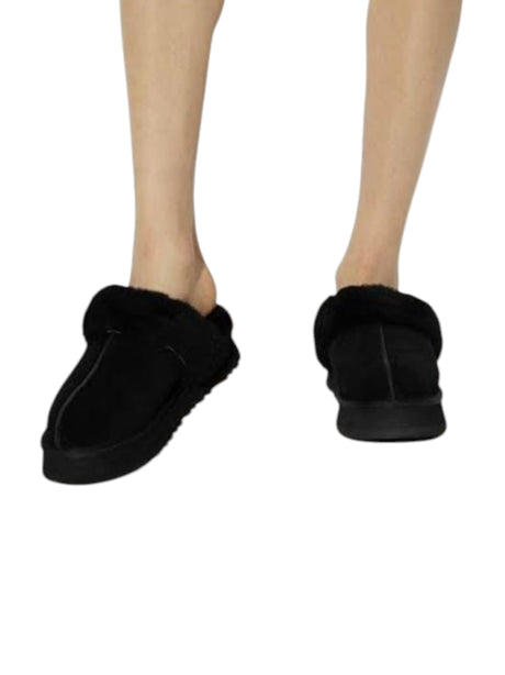 Image for Women's Plain Lined Slipper,Black