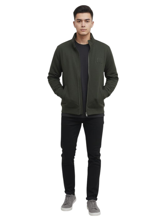 Image for Men's Textured Jacket,Olive