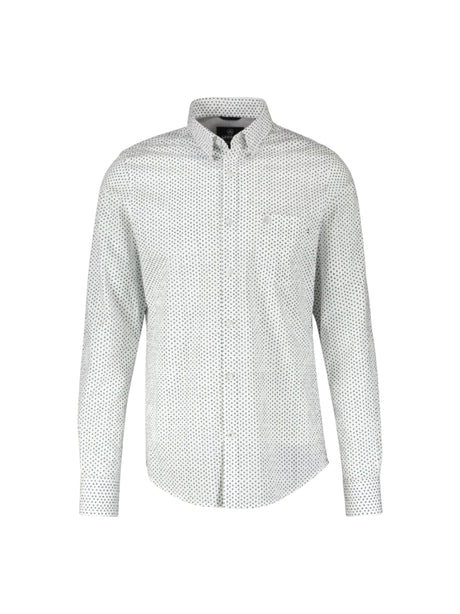 Image for Men's Printed Dress Shirt,White