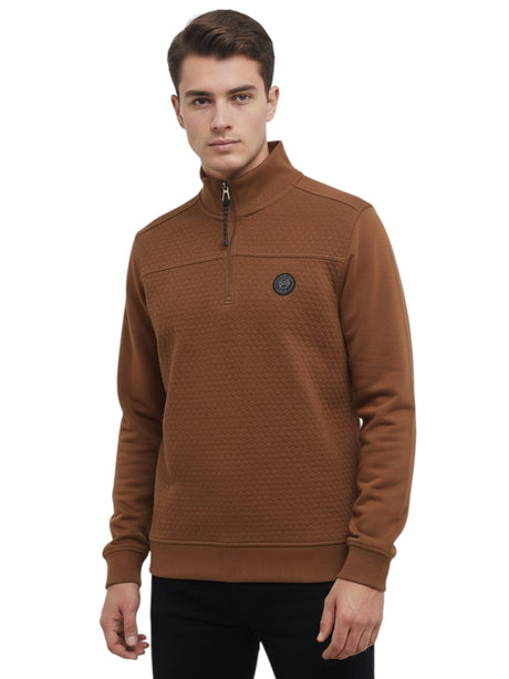 Image for Men's Textured Sweates,Brown
