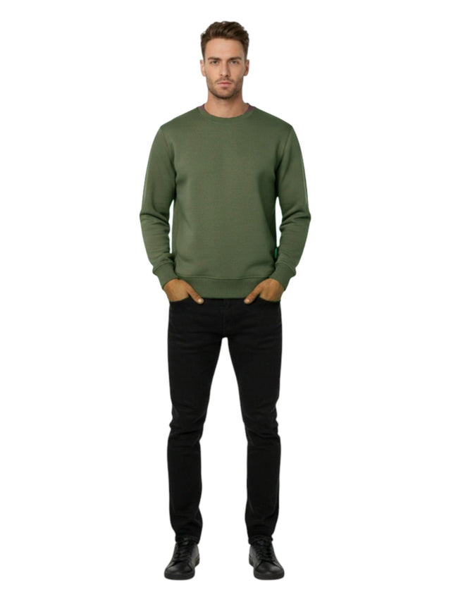Image for Men's Plain Sweaters,Dusty Olive