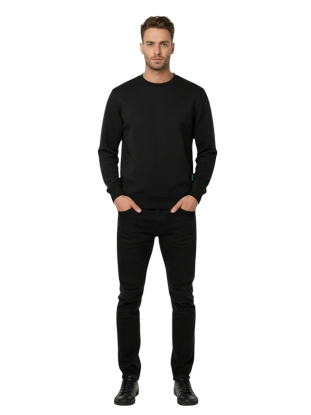 Image for Men's Plain Sweaters,Black