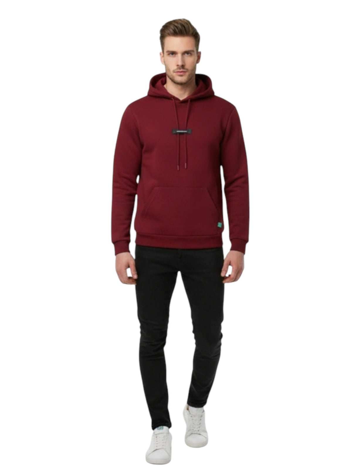 Image for Men's Plain Hoodie,Burgundy
