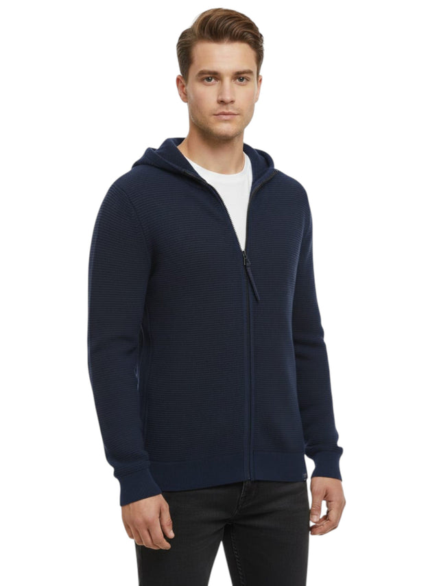 Image for Men's Knitted Hoodie,Navy