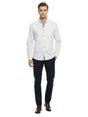 Image for Men's Printed Dress Shirt,White