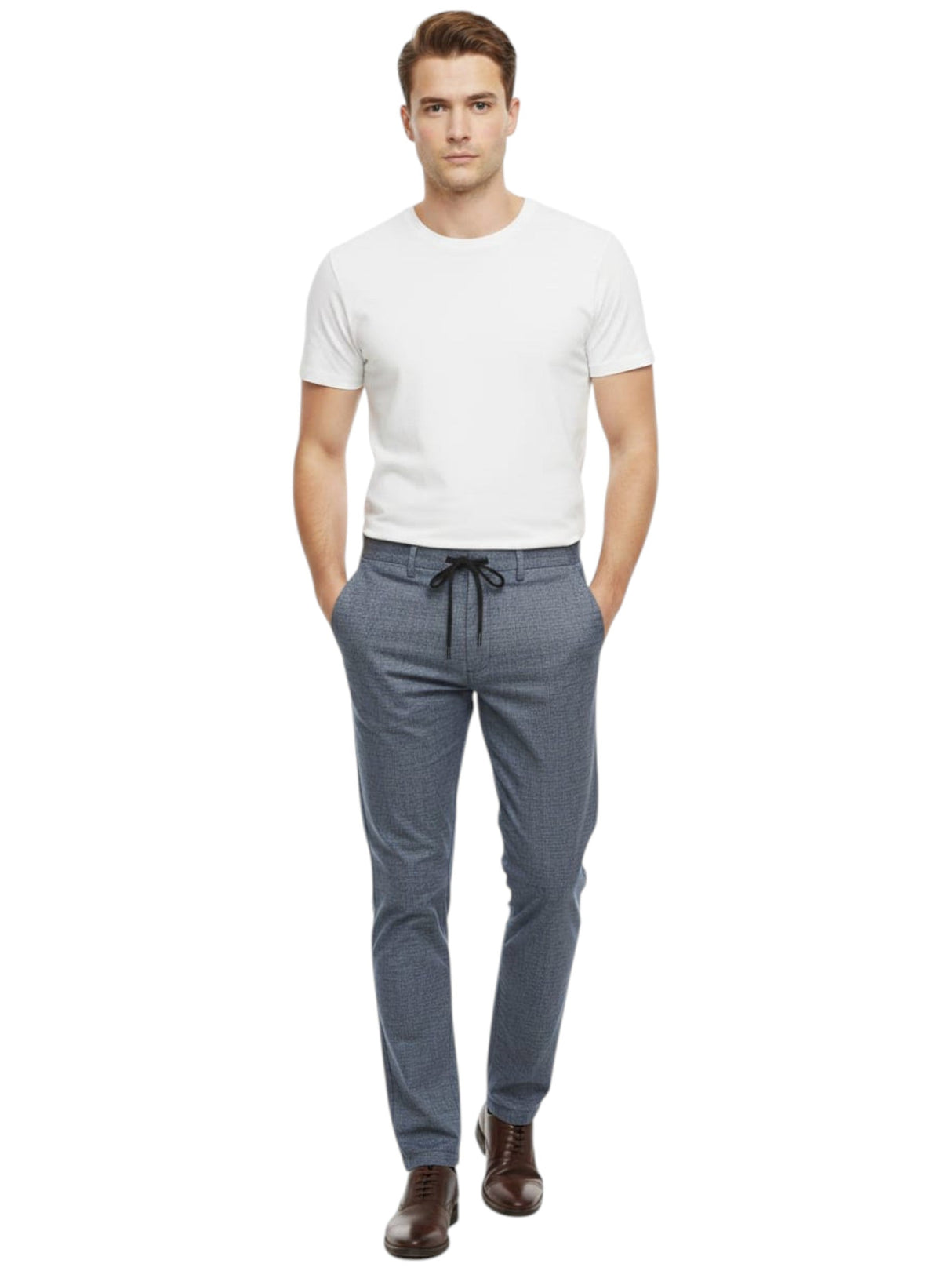 Image for Men's Dotted Pant,Navy